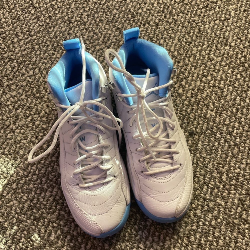 Kids White and Blue Sneakers